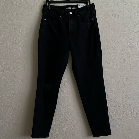 Brand New With Tag Old Navy Distressed OG Straight Jeans Size 0 - Picture 1 of 5
